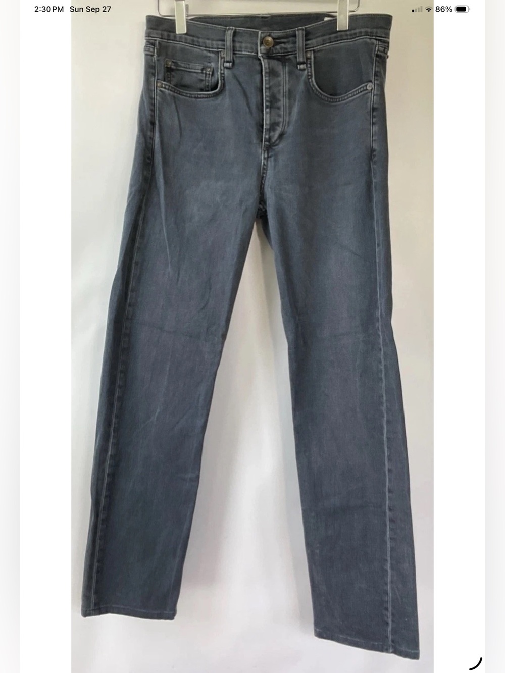 rag & bone Men's Straight Jeans in Washed Gray